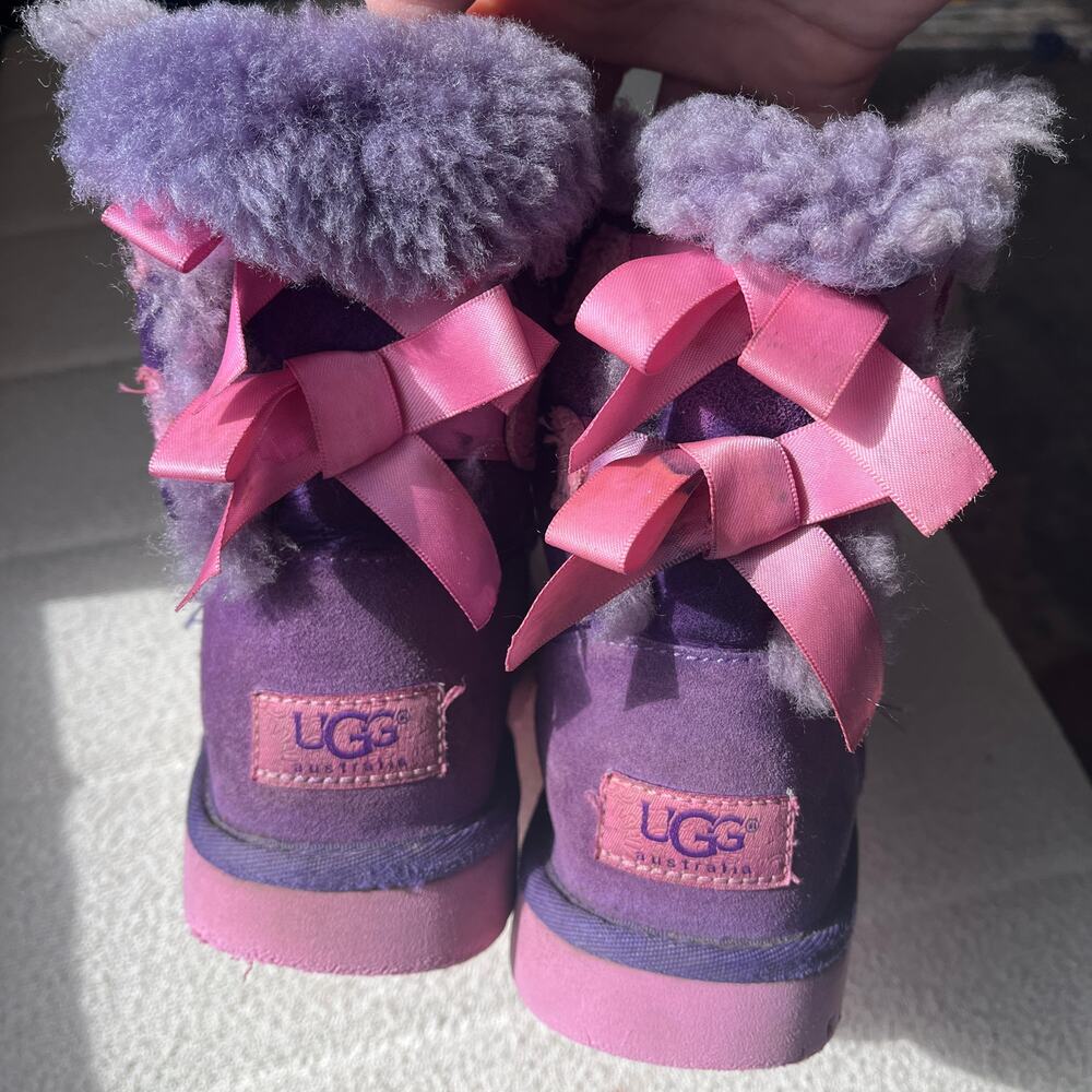 UGG Kids Bailey Bow boots Purple Size 2Y